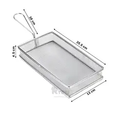 RYBIU IMPORT - Canastilla Multiusos Color Plateado Y+Banderitas Adhesivas