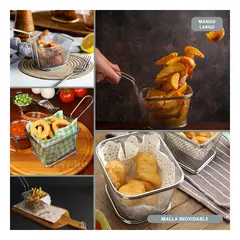 RYBIU IMPORT - Cesta para Pollo en 13x8x8cm Plateado Y+Papel de Regalo