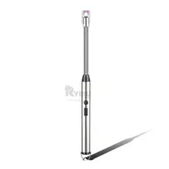 RYBIU IMPORT - Mechero con Indicador de Bateria Plateado Y+Gift MiniAgenda