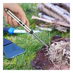 RYBIU IMPORT - Encendedor Portatil Ligero para Viajes en Color Plateado