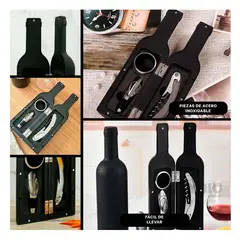 RYBIU IMPORT - Botella Practica Portatil en Tono Negro Y+Papel de Regalo