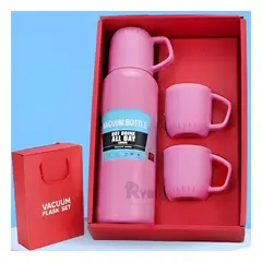 RYBIU IMPORT - Frasco de Vacio Termico en Rosado 500ml Y+Gift MiniAgenda