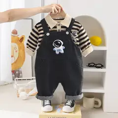 GENERICO - JUMPER DE NIÑO BEBE DE ASTRONAUTA DE 2 PIEZAS