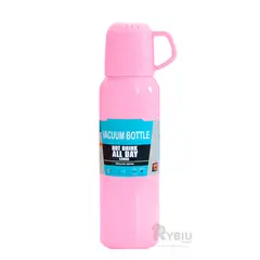 RYBIU IMPORT - Frasco de Acero Duradero en Rosado 500ml Y+Regalo Stickers