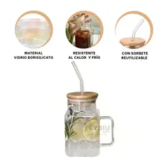 RYBIU IMPORT - Vasija de AguaTransparente 500ml Y+Regalo Ligas para Peinar