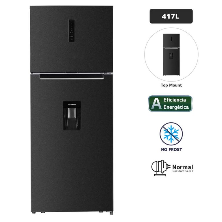 Refrigeradora 417L No Frost Top Mount TM 417LD BI Negro