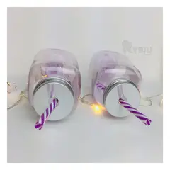 GENERICO - Contenedor de Liquido con Caña Morado Y+Gift MiniAgenda