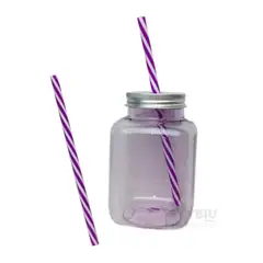 GENERICO - Contenedor Versatil con Caña de Color Morado Y+Gift Stickers