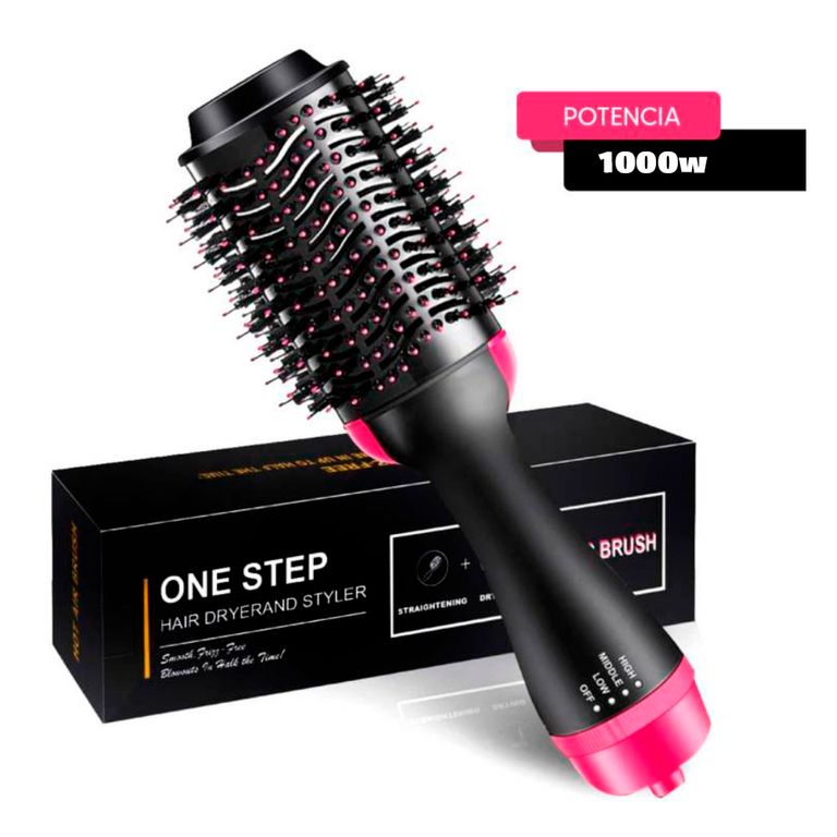 Cepillo Secador Cabello Alisador Ondulador 3 En 1 Multifunción.