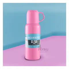 GENERICO - Termo Perdurable de Color Rosado 500ml Y+Papel de Regalo