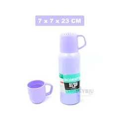 GENERICO - Botella de Agua Fria Lila 500ml Y+Regalo Ligas para Peinar