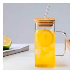 GENERICO - Vaso con Tapadera en Transparente 350ml Y+Regalo Stickers