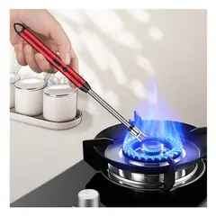 GENERICO - Encendedores Recargables de Cocina Seguros en Color Rojo