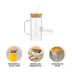 GENERICO - Vasija Funcional en Transparente 350ml Y+Post-it Adhesivos