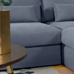 YOLODECORO - Asiento Modular con Funda Extraíble Trent Azul Lavado