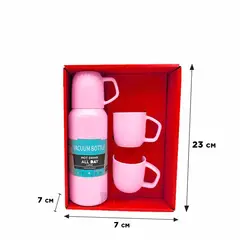 GENERICO - Botella de Bebida Caliente en Rosado 500ml Y+Ligas de Regalo