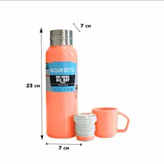 GENERICO - Botella de Bebida Caliente Naranja 500ml Y+Ligas de Regalo