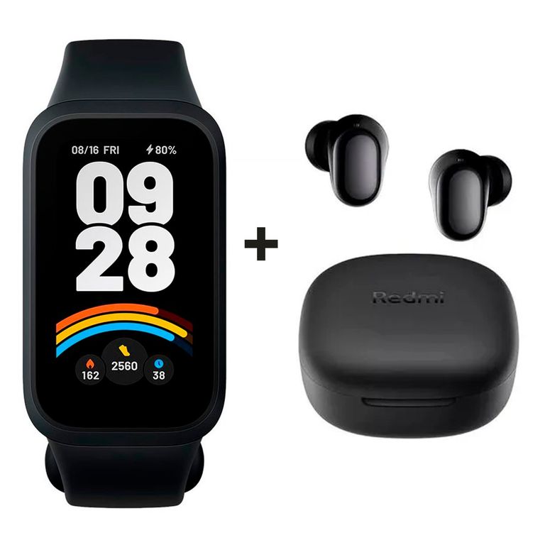 Audifonos Redmi Buds 6 Play Negro + SmartBand 9 Active Negro