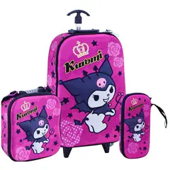 SCOOL - Set Ranger Maleta Lonchera Cartuchera Kuromi Full 3D