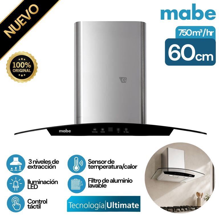 Campana de Pared 60 cm 3 Velocidades Inox CM6018PIY0