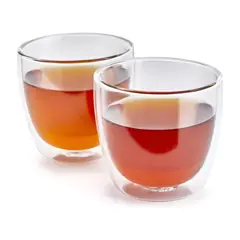 INSPIRA - Set de 2 Vasos Doble Pared de Vidrio Borosilicato 400 ml
