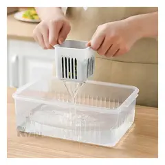 RYBIU IMPORT - Escurridor de Carne Molida en Blanco Y+Papel de Regalo