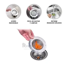RYBIU IMPORT - Colador Util para Cocina Plateado Y+Regalo Ligas para Peinar