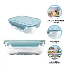 RYBIU IMPORT - Recipiente de Conservacion Celeste 410ml Y+Gift MiniAgenda