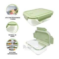 RYBIU IMPORT - Recipiente de Conservacion en Verde 410ml Y+Gift MiniAgenda