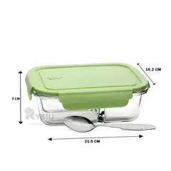 RYBIU IMPORT - Tupper de 1040ml en Color Verde Y+Ligas de Regalo