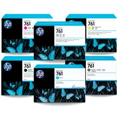 HP - Kit de Tinta 761 Original 6 Colores 400 ml