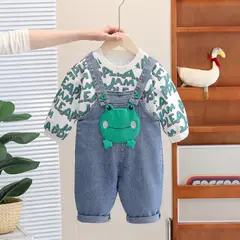 GENERICO - OVEROLL DE NIÑO DE SAPITO DE 2 PIEZAS JUMPER + POLERA