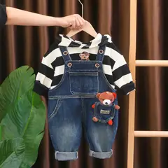 GENERICO - CONJUNTO DE NIÑO DE OSITOS DE RAYAS DE 2 PIEZAS