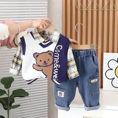 GENERICO - ROPA PARA NIÑO ELEGANTE - CHALECO CAMISA + PANTALON