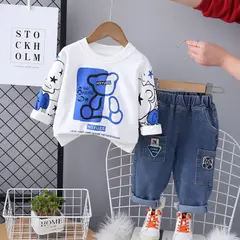 GENERICO - CONJUNTO PARA NIÑO DE OSITO - POLERA Y PANTALON