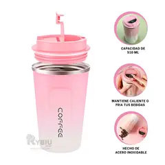 GENERICO - Envase Portatil Rosado y Blanco Y+Regalo Ligas para Peinar