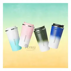 RYBIU IMPORT - Taza para Viajes en Rosado con Blanco Y+Regalo Stickers