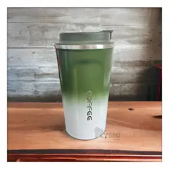 RYBIU IMPORT - Taza de Bebidas Calientes Verde con Blanco Y+Regalo Agendita