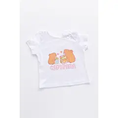 KIDS MASHMELO - POLO PARA NIÑA ASIMETRICO ESTAMPADO DE CAPIBARA