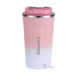 RYBIU IMPORT - Taza Resistente en Rosado con Blanco Y+Gift Stickers