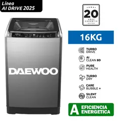 DAEWOO - Lavadora 16KG AI Drive Lavado Inteligente