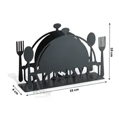 RYBIU IMPORT - Servilletero Funcional de Restaurant Negro Y+Regalo Stickers
