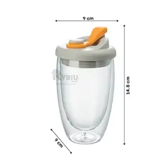 RYBIU IMPORT - Envase Cristalizado en Naranja 450ml Y+Banderitas Adhesivas