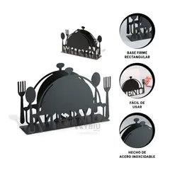GENERICO - Soporte Portable de Comedor en Negro Y+Regalo Agendita