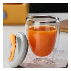GENERICO - Vaso Doble Moderno Color Naranja 350ml Y+Regalo Agendita