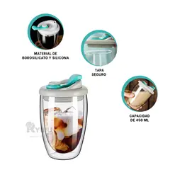 GENERICO - Envase Ergonomico en Celeste 450ml Y+Ligas de Regalo