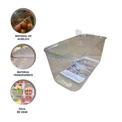 RYBIU IMPORT - Recipiente Resitente Transparente Y+Regalo Ligas para Peinar