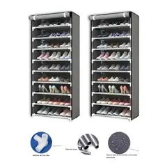 GENERICO - Organizador Zapatero Desmontable Hermético 9Niveles x2Unids