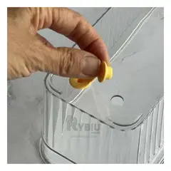 RYBIU IMPORT - Fuente con Desague Acrilico Transparente Y+Regalo Stickers