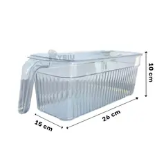 RYBIU IMPORT - Recipiente Util con Mango 26x15x30cm Y+Banderitas Adhesivas
